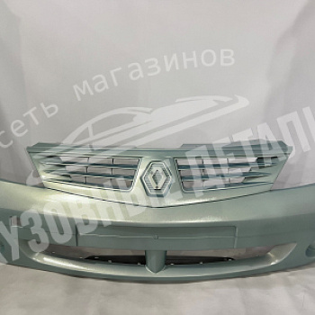 Бампер передний Renault Logan (Кам) F98 Vert Opaline полноокрашенный