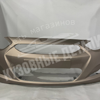 Бампер передний Hyundai Solaris (11) UBS Stone Beige Бежевый металлик